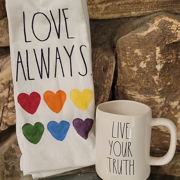 Rae Dunn Other - New! Rae Dunn Kitchen Towels & Live Your Truth Mug
